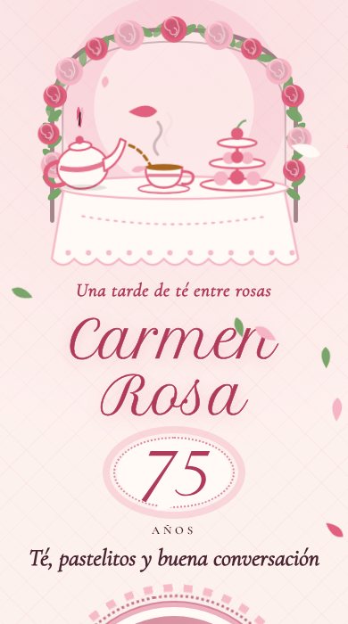 Diseño Té entre rosas