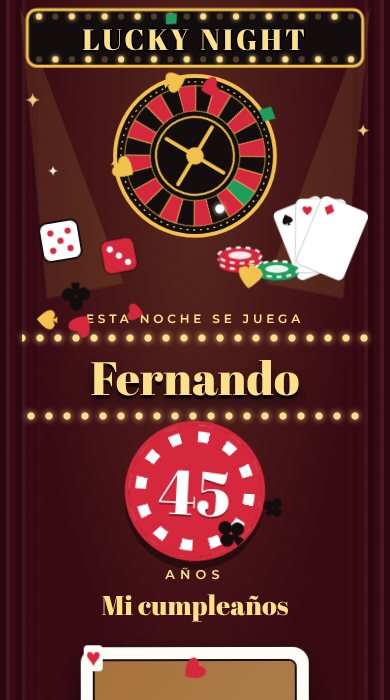 Diseño Noche de casino