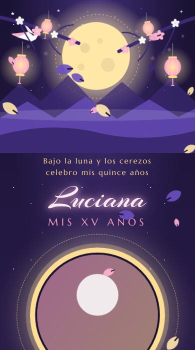 Diseño Luna y cerezos