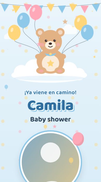 Diseño Osito y globos