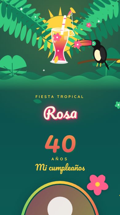 Diseño Cóctel tropical